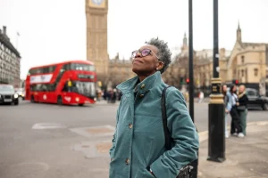 over 55 senior woman in london
